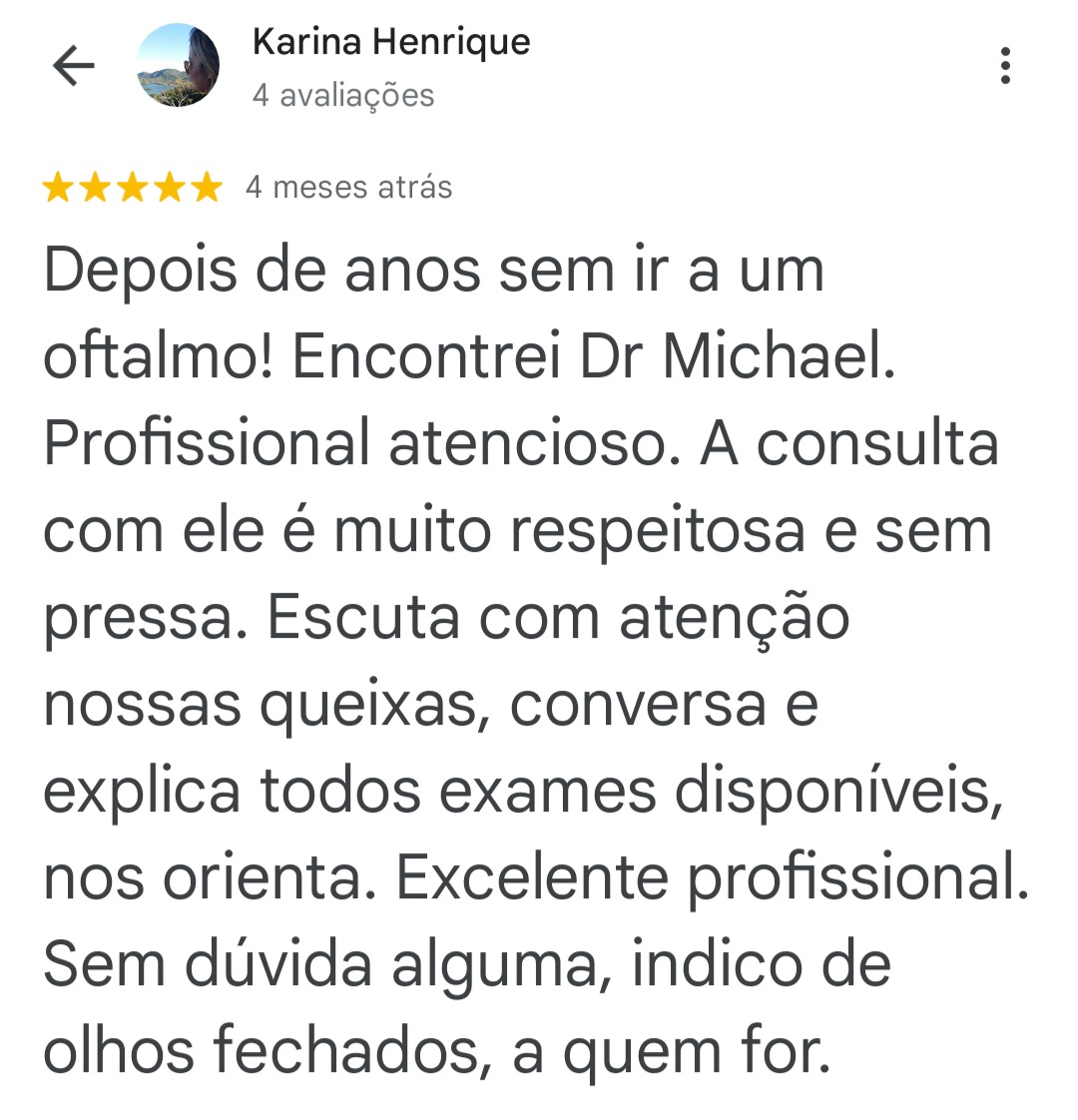 Depoimento para Dr Michael