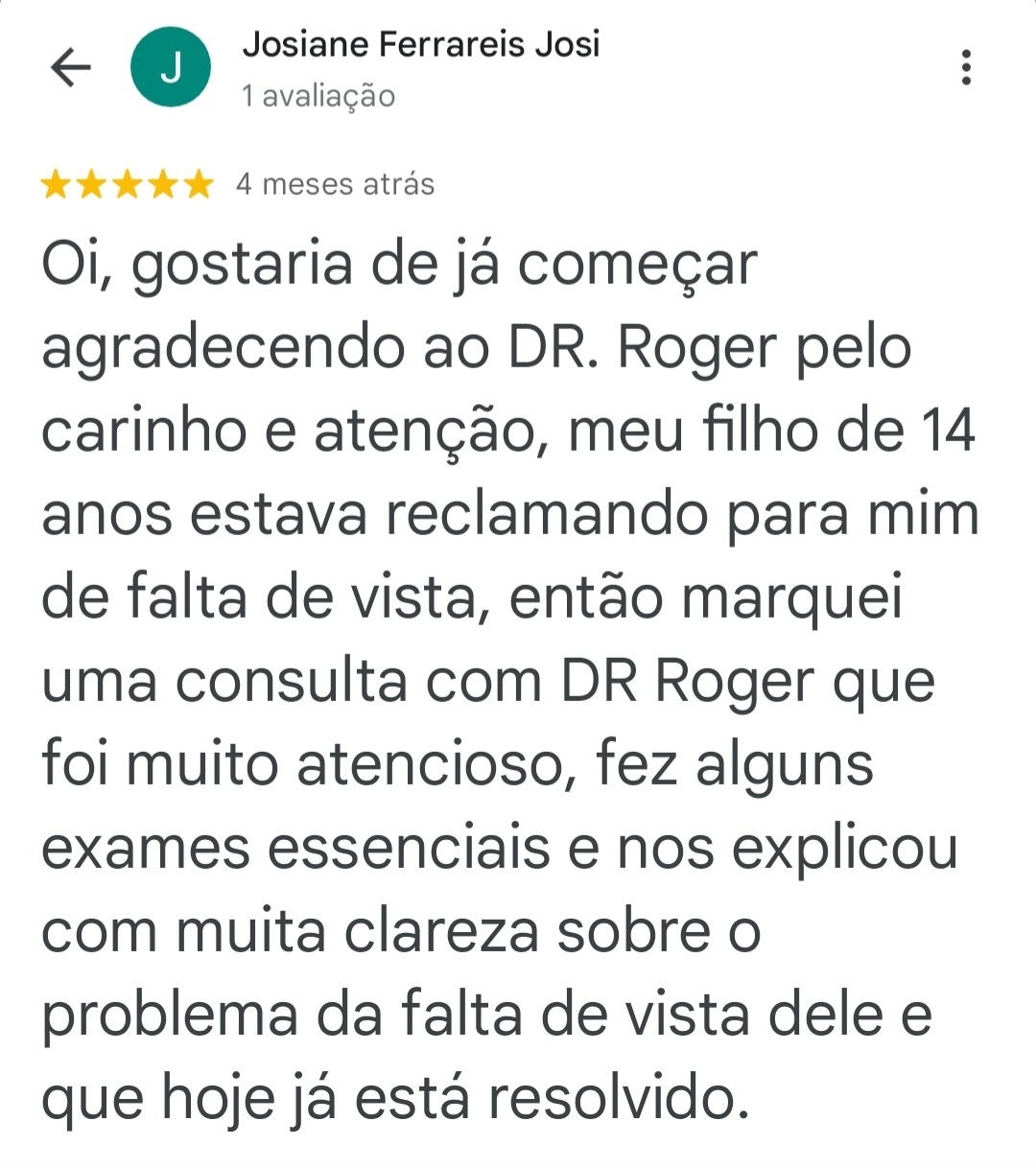 Depoimento para Dr Roger