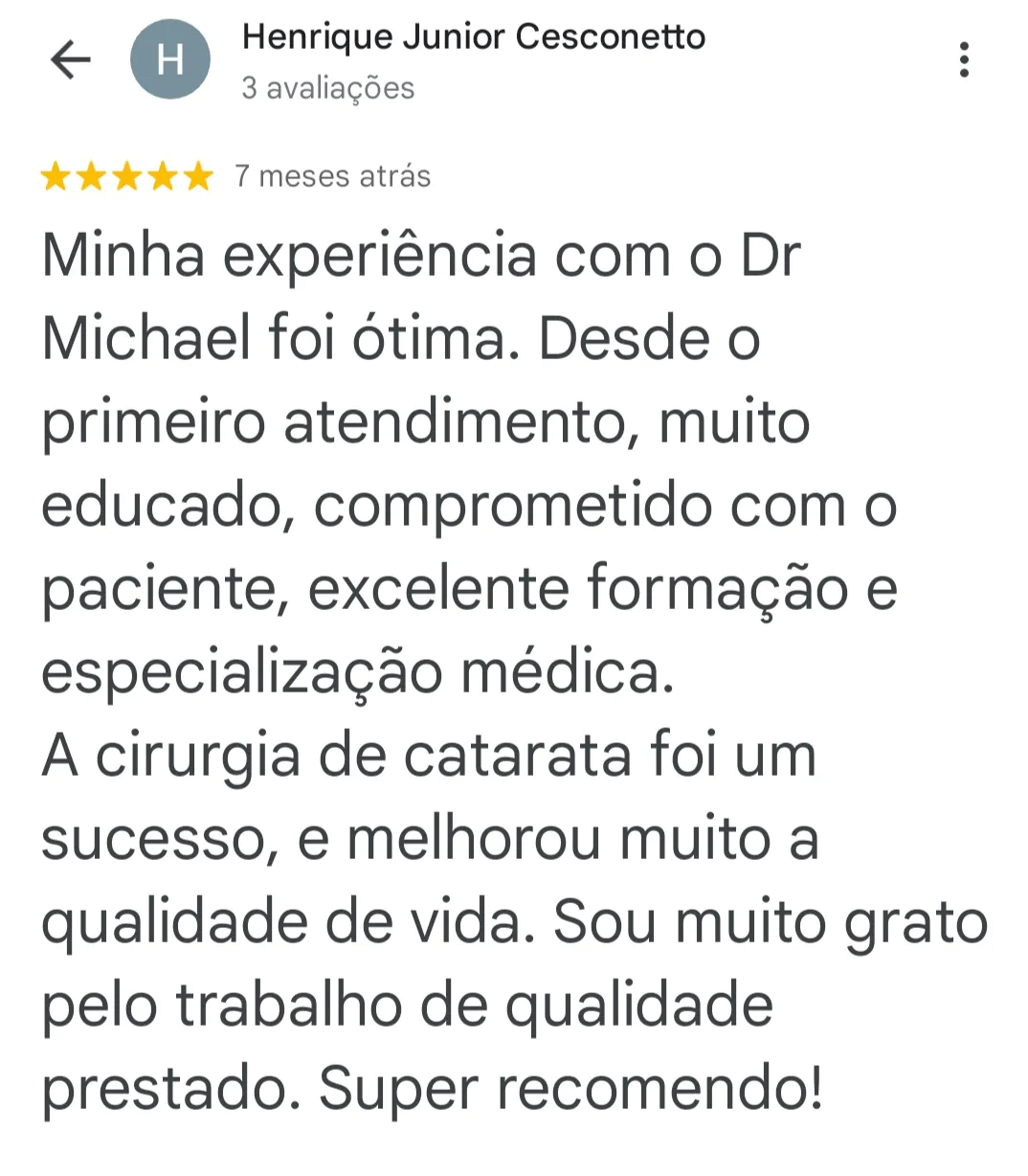 Depoimento para Dr Michael