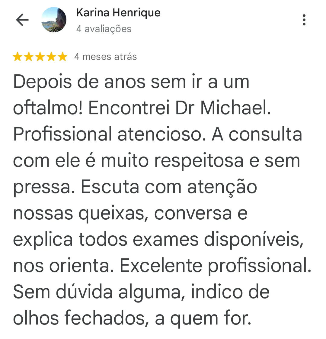 Depoimento para Dr Michael