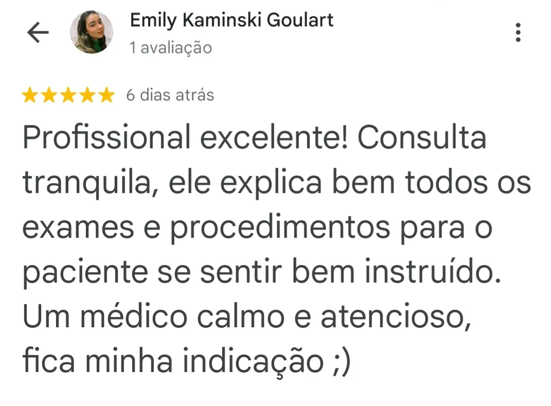 Depoimento para Dr Roger