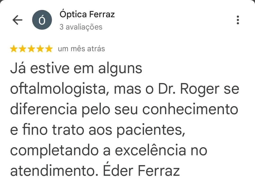 Depoimento para Dr Roger